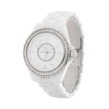Chanel J12 Quartz Diamonds White Dial White Steel Strap Watch for Women - J12 H3110