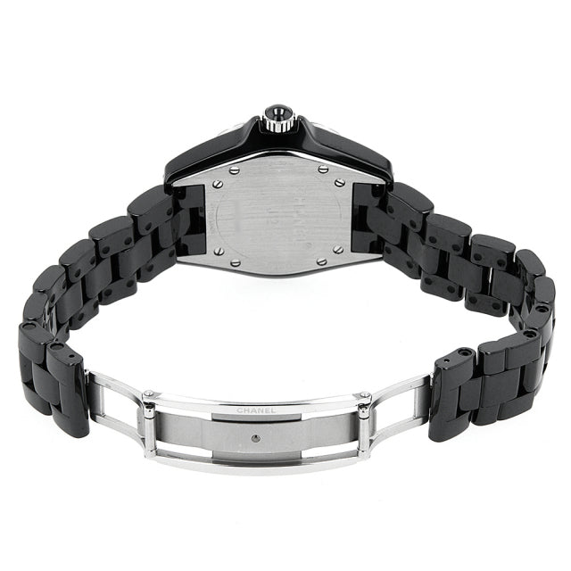 Chanel J12 Diamonds Ceramic Black Dial Black Steel Strap Watch for Women - J12 H3108