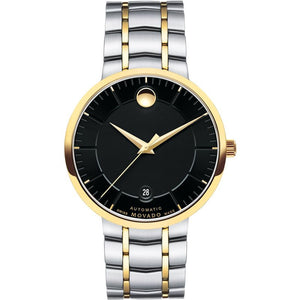 Movado 1881 Automatic Black Dial Two Tone Steel Strap Watch For Men - 0606916