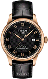 Tissot Le Locle Powermatic 80 Black Dial Black Leather Strap Watch For Men - T006.407.36.053.00