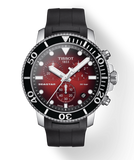 Tissot Seastar 1000 Chronograph Red Dial Black Rubber Strap Watch For Men - T120.417.17.421.00