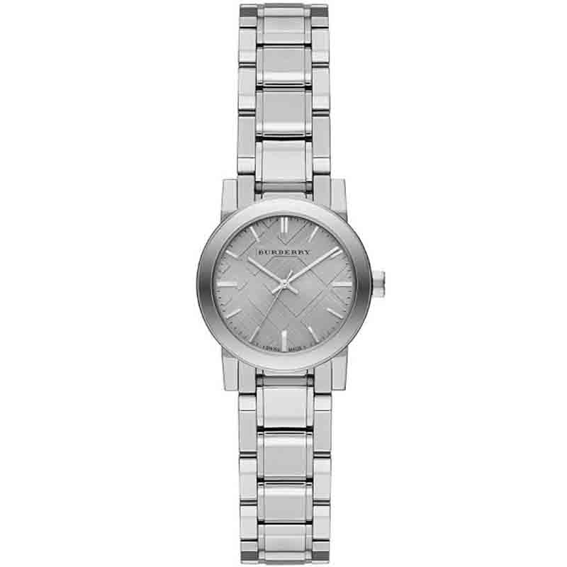 Burberry The City Silver Diamonds Dial Silver Steel Strap Watch for Women - BU9230