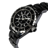 Chanel J12 Quartz Ceramic Black Dial Black Steel Strap Watch for Women - J12 H0682
