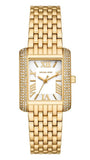 Michael Kors Emery Pave Double Wrap White Dial Gold Steel Strap Watch for Women - MK4833