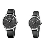 Calvin Klein Even Black Dial Black Leather Strap Watch for Women - K7B231C1