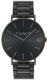 Coach Charles Black Dial Black Steel Strap Watch for Men - 14602431