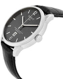 Tissot Chemin Des Tourelles Powermatic 80 Black Dial Black Leather Strap Watch For Men - T099.407.16.447.00
