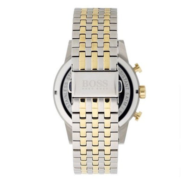 Hugo Boss Navigator White Dial Two Tone Steel Strap Watch for Men - 1513499