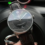 Tissot Chemin Des Tourelles Powermatic 80 Black Dial Black Leather Strap Watch For Men - T099.407.16.058.00