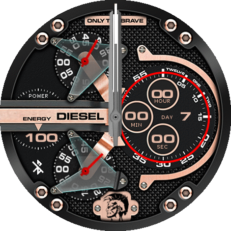 Diesel Mr Daddy 2.0 Chronograph Black Dial Black Leather Strap Watch For Men - DZ7350