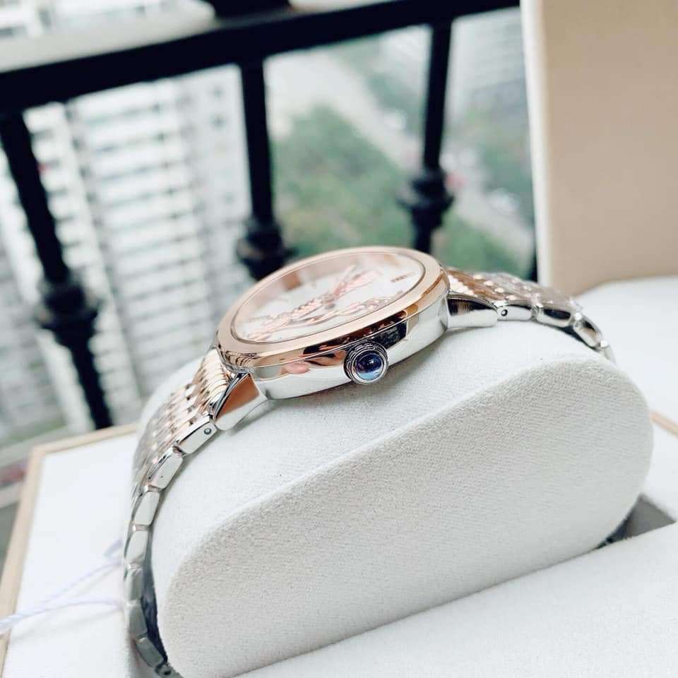 Versace Virtus Quartz White Dial Two Tone Steel Strap Watch for Women - VEHC00519