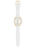 Michael Kors Hadyn Chronograph White Dial White Rubber Strap Watch for Women - MK7484