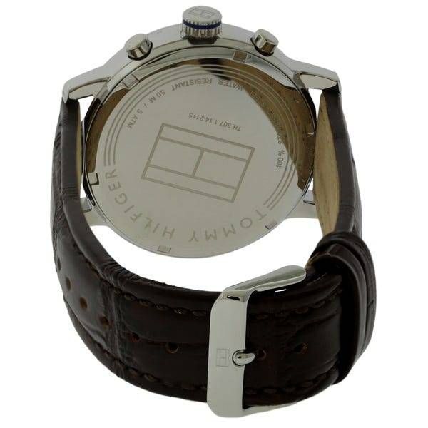Tommy Hilfiger Aiden Quartz Black Dial Brown Leather Strap Watch for Men - 1791309