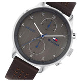 Tommy Hilfiger Chase Quartz Brown Dial Brown Leather Strap Watch for Men - 1791579