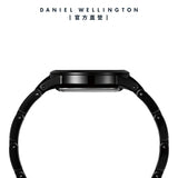 Daniel Wellington Iconic Link Ceramic Black Dial Black Steel Strap Watch For Women - DW00100414