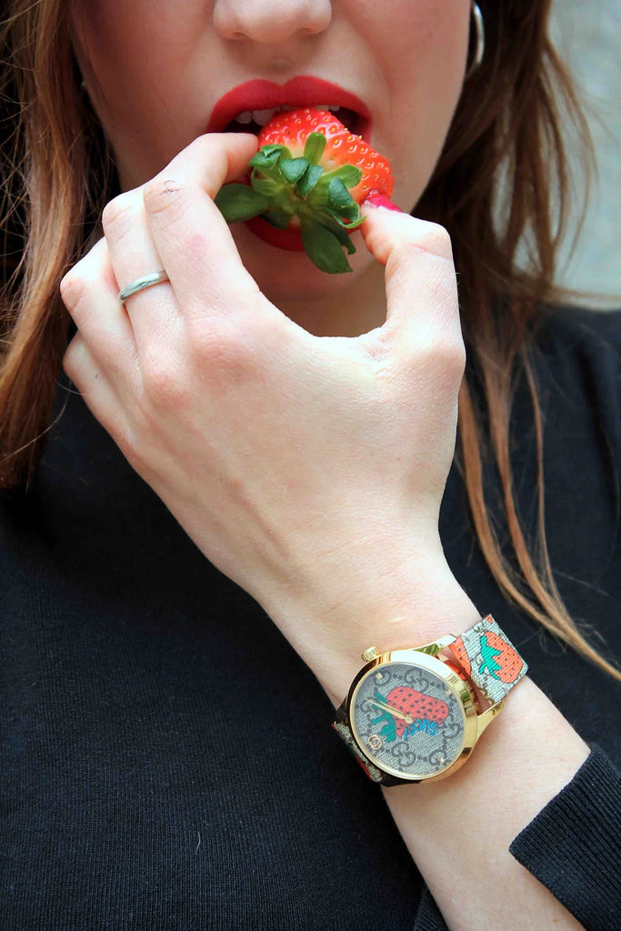 Gucci G Timeless Brown Dial Brown Leather Strap Watch For Women - YA1264133