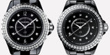 Chanel J12 Diamonds Ceramic Black Dial Black Steel Strap Watch for Women - J12 H3108