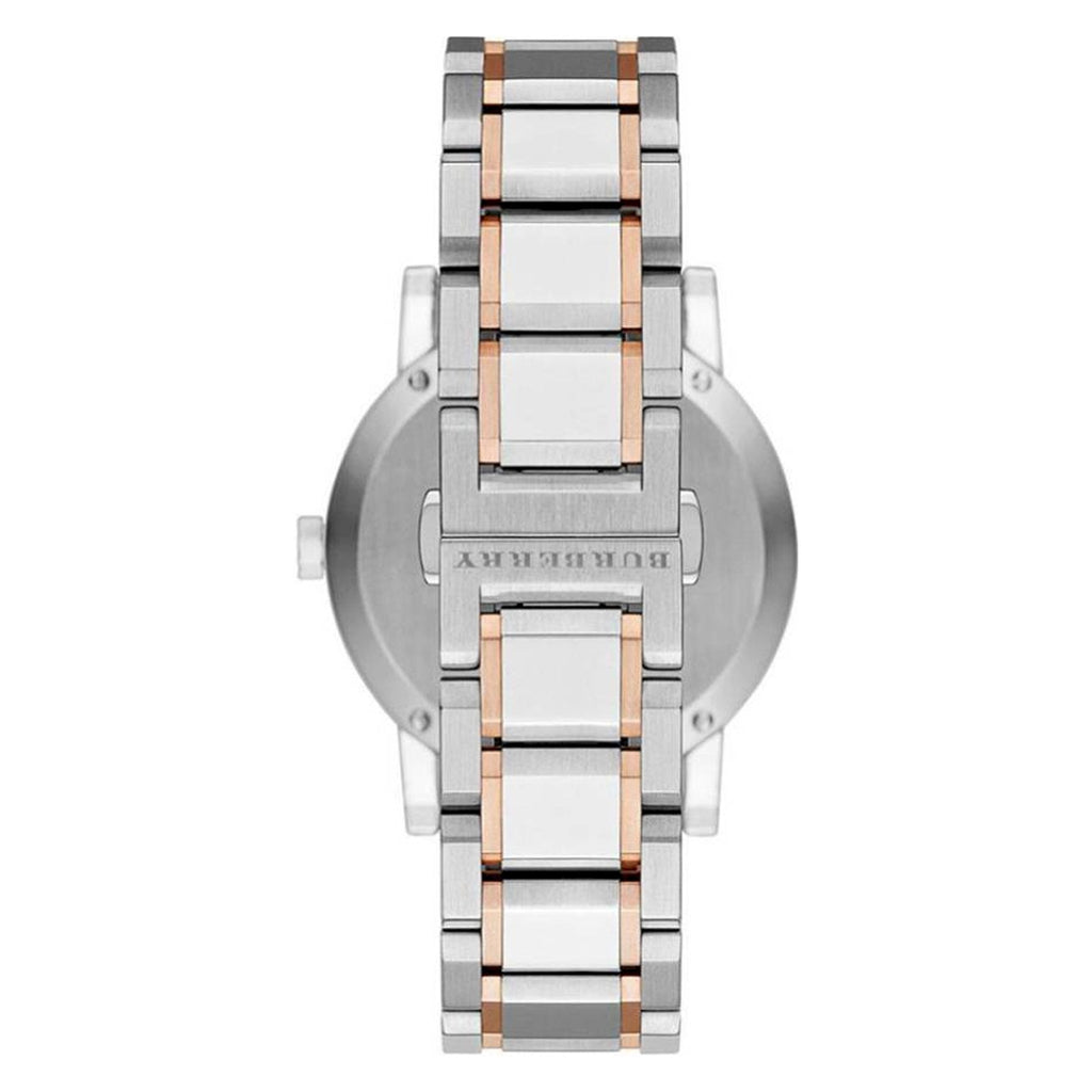 Burberry The City White Dial Two Tone Steel Strap Watch for Women - BU9006