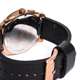 Fossil Machine Chronograph Black Dial Black Leather Strap Watch for Men - FS5120