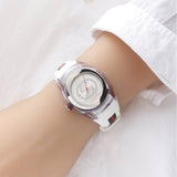 Gucci Sync Quartz White Dial White Rubber Strap Unisex Watch - YA137302