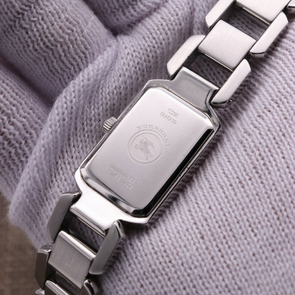 Burberry Signature Quartz Black Dial Silver Steel Strap Watch for Women - BU4210