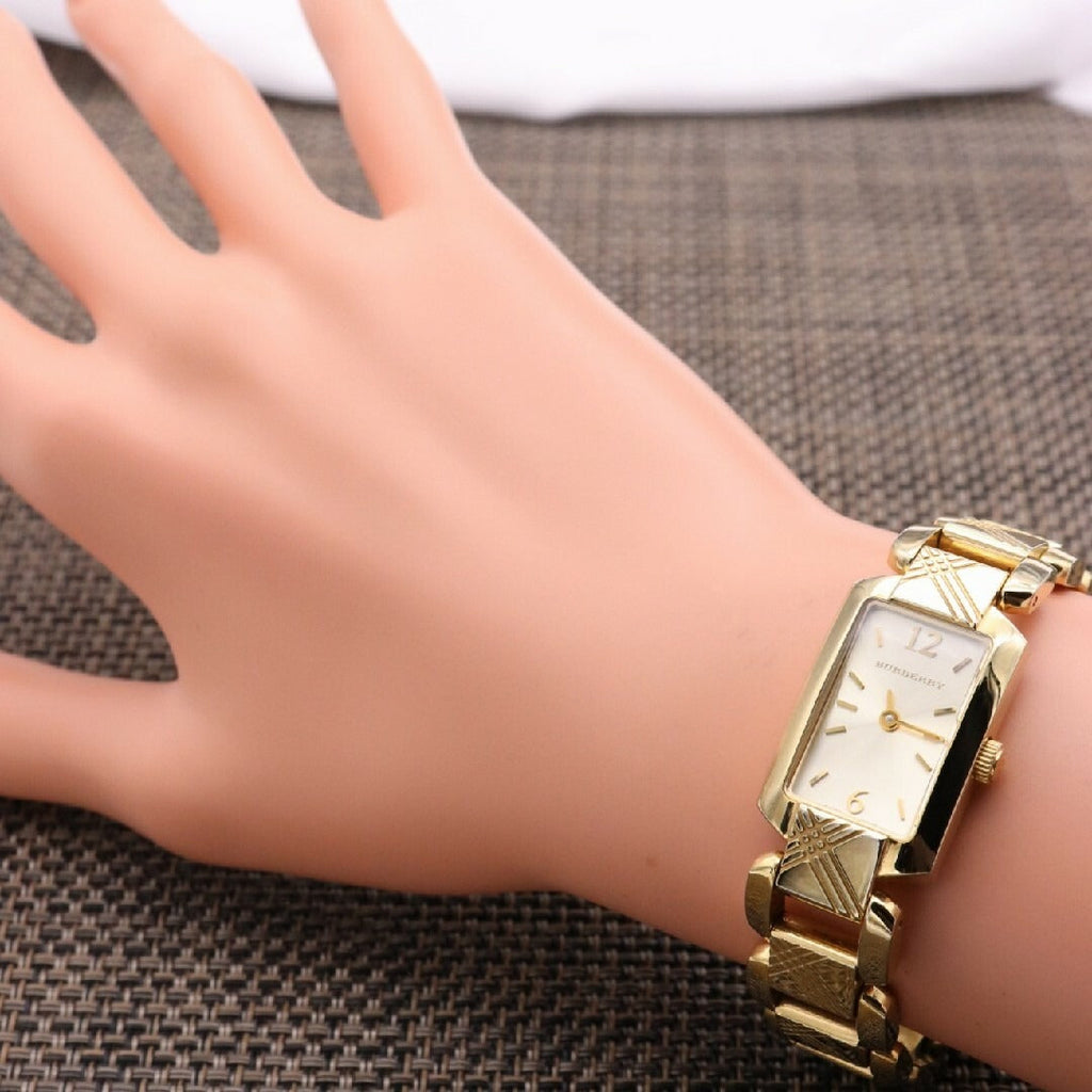 Burberry Heritage Silver Dial Brown Leather Strap Watch for Women - BU4213