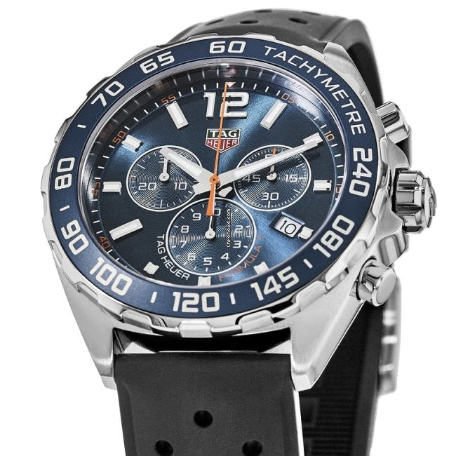Tag Heuer Formula 1 Blue Dial Black Rubber Strap Watch for Men - CAZ1014.FT8024
