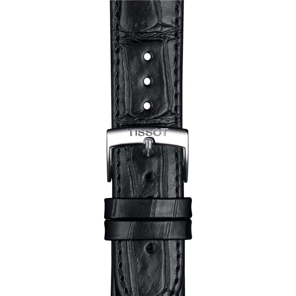 Tissot Carson Premium Powermatic 80 Black Dial Black Leather Strap Watch For Men - T122.407.16.051.00