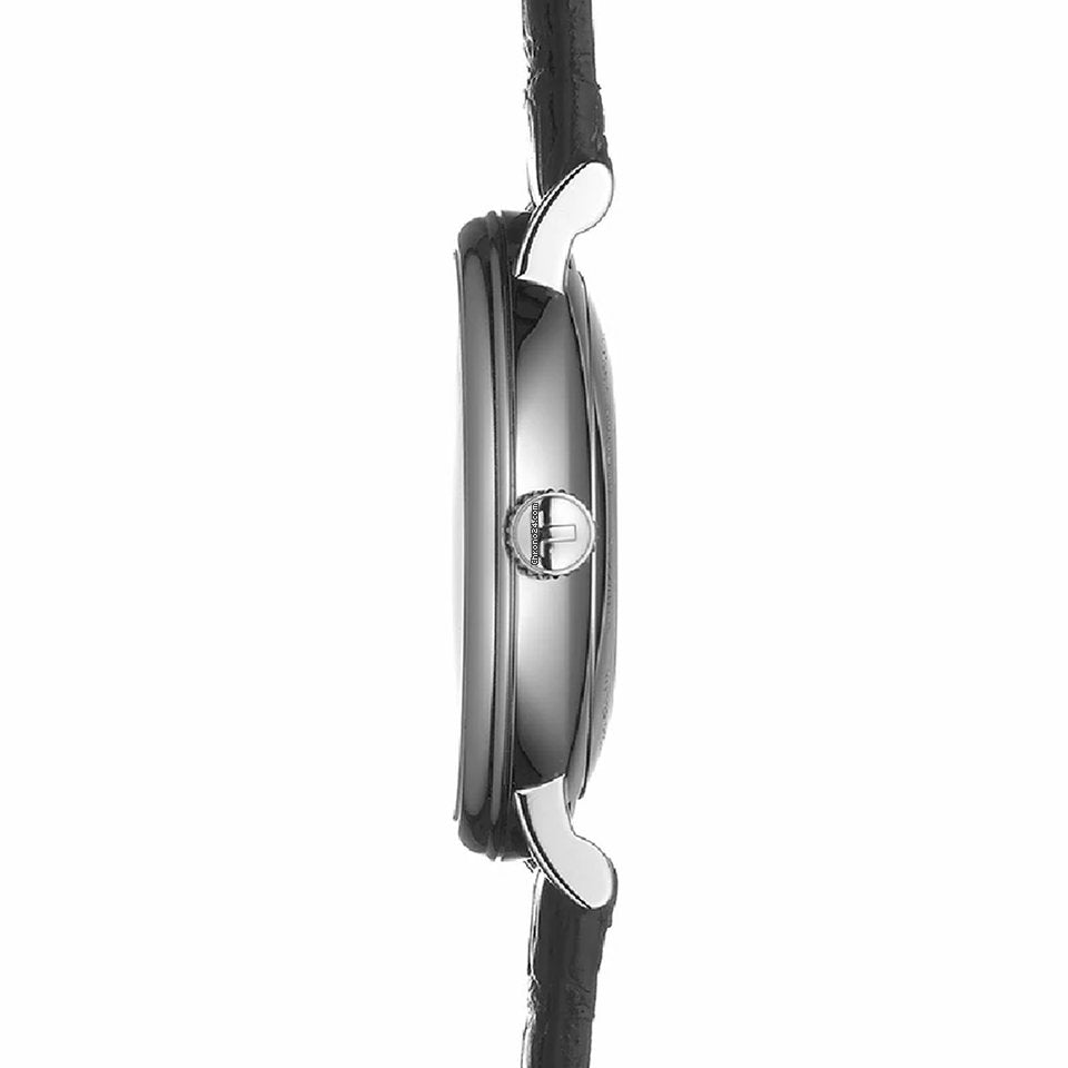 Tissot Carson Premium Powermatic 80 Black Dial Black Leather Strap Watch For Men - T122.407.16.051.00