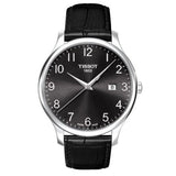 Tissot T Classic Tradition Black Dial Black Leather Strap Watch For Men - T063.610.16.052.00