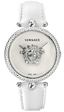 Versace Palazzo Empire White Dial White Leather Strap Watch for Women - VCO010017