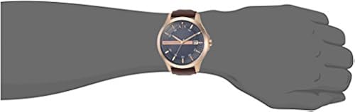 Armani Exchange Hampton Chronograph Blue Dial Brown Leather Strap Watch For Men - AX2172