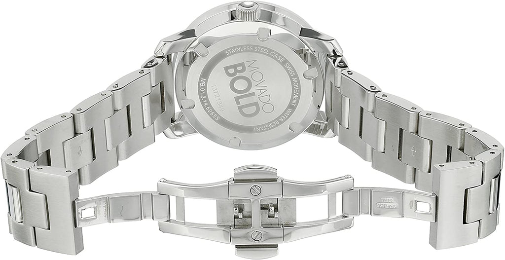 Movado Bold Diamonds Silver Dial Silver Steel Strap Watch for Women - 3600149