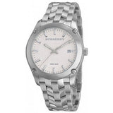 Burberry Heritage Check White Dial Silver Steel Strap Watch for Women - BU1853