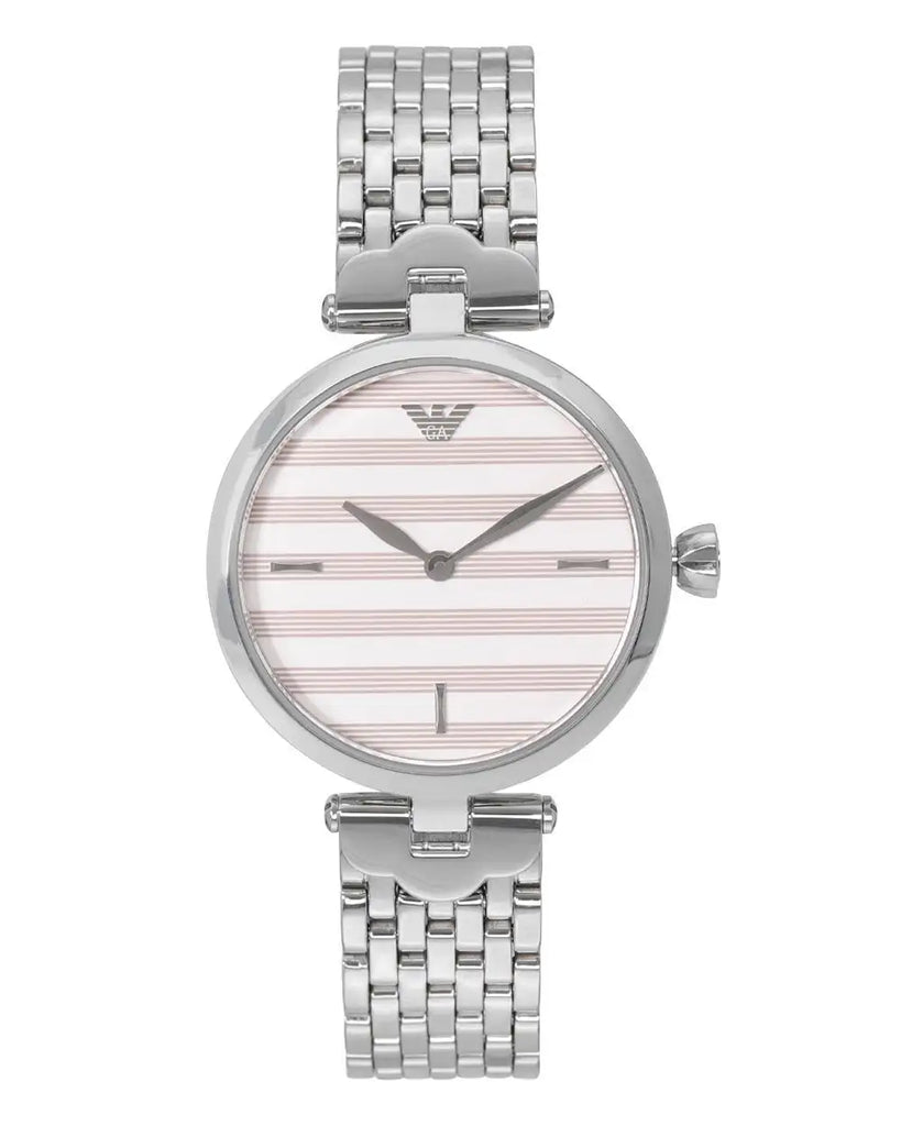 Emporio Armani Arianna Analog White Dial Silver Steel Strap Watch For Women - AR11195