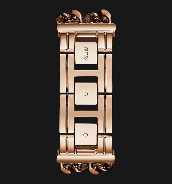 Guess Mod Heavy Metal Rose Gold Dial Rose Gold Steel Strap Watch For Women - W1117L3