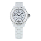 Chanel J12 Ceramic White Dial White Steel Strap Watch for Women - J12 H0968