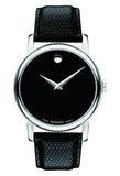 Movado Museum Black Dial Black Leather Strap Watch For Men - 2100002
