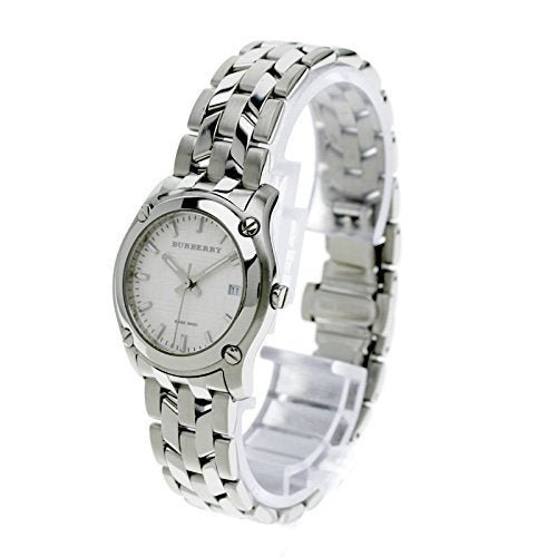 Burberry Heritage Check White Dial Silver Steel Strap Watch for Women - BU1853