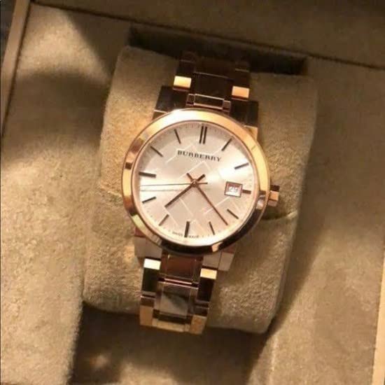 Burberry The City Rose Gold Dial Rose Gold Steel Strap Watch for Women - BU9135