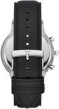 Emporio Armani Giovanni Chronograph Black Dial Black Leather Strap Watch For Men - AR11431