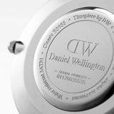 Daniel Wellington Classic Sheffield White Dial Black Leather Strap Watch For Men - DW00100020