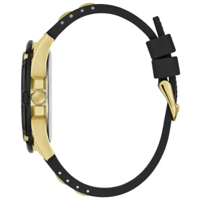 Guess Delta Black Dial Black Rubber Strap Watch for Men - GW0051G2