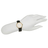 Marc Jacobs Roxy White Dial Black Leather Strap Watch for Women - MJ1537