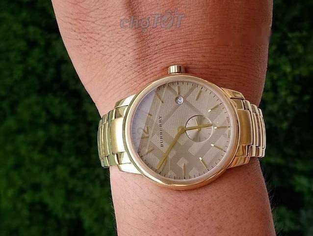 Burberry The Classic Gold Dial Gold Steel Strap Watch for Men - BU10006