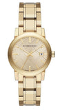 Burberry The City Gold Dial Gold Steel Strap Watch for Women - BU9134