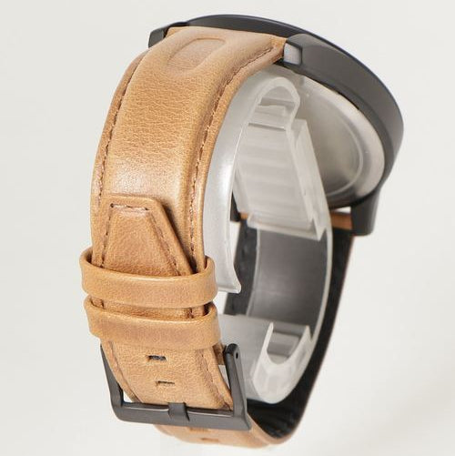 Armani Exchange Hampton Chronograph Green Dial Brown Leather Strap Watch For Men - AX2412