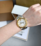 Versace Hellenyium Green Dial Two Tone Steel Strap Watch for Women - VEVH00620