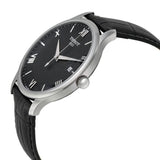 Tissot T Classic Tradition Quartz Black Dial Black Leather Strap Watch For Men - T063.610.16.058.00