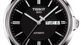 Tissot Automatics III Day Date Black Dial Black Leather Strap Watch For Men - T065.430.16.051.00
